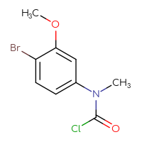 Chemical structure of N-(4-bromo-3-methoxyphenyl)-N-methylcarbamoyl chloride - CSSB14856264510