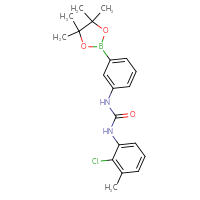 Chemical structure of 3-(2-chloro-3-methylphenyl)-1-[3-(4,4,5,5-tetramethyl-1,3,2-dioxaborolan-2-yl)phenyl]urea - CSSB21332144232