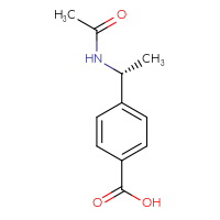 Chemical structure of 4-[(1R)-1-acetamidoethyl]benzoic acid - CSSB00020660577
