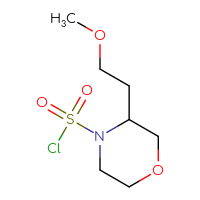 Chemical structure of 3-(2-methoxyethyl)morpholine-4-sulfonyl chloride - CSSB03552476037