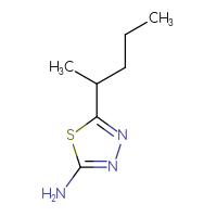 Chemical structure of 5-(pentan-2-yl)-1,3,4-thiadiazol-2-amine - CSSB00011330168
