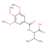 Chemical structure of 3-methyl-2-[(3,4,5-trimethoxyphenyl)formamido]butanoic acid - CSSB00000683671