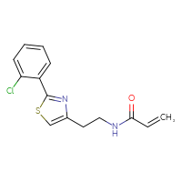 Chemical structure of N-{2-[2-(2-chlorophenyl)-1,3-thiazol-4-yl]ethyl}prop-2-enamide - CSSB00160525261
