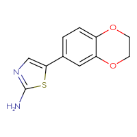 Chemical structure of 5-(2,3-dihydro-1,4-benzodioxin-6-yl)-1,3-thiazol-2-amine - CSSB00005482780