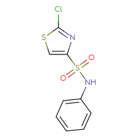 Chemical structure of 2-chloro-N-phenyl-1,3-thiazole-4-sulfonamide - CSSB06454647815