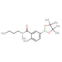 Chemical structure of N-butyl-N,2-dimethyl-5-(4,4,5,5-tetramethyl-1,3,2-dioxaborolan-2-yl)benzamide - CSSB02526921770