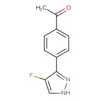 Chemical structure of 1-[4-(4-fluoro-1H-pyrazol-3-yl)phenyl]ethan-1-one - CSSB06359528773