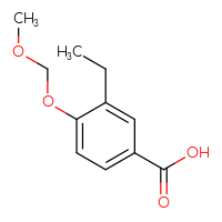Chemical structure of 3-ethyl-4-(methoxymethoxy)benzoic acid - CSSB20471708010