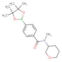 Chemical structure of N-methyl-N-(oxan-3-yl)-4-(4,4,5,5-tetramethyl-1,3,2-dioxaborolan-2-yl)benzamide - CSSB02533504593