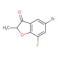 Chemical structure of 5-bromo-7-fluoro-2-methyl-2,3-dihydro-1-benzofuran-3-one - CSSB00011537116
