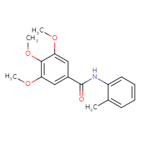 Chemical structure of 3,4,5-trimethoxy-N-(2-methylphenyl)benzamide - CSSB00046093470