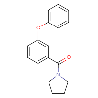 Chemical structure of 1-(3-phenoxybenzoyl)pyrrolidine - CSSB00026304448