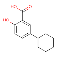 Chemical structure of 5-cyclohexyl-2-hydroxybenzoic acid - CSSB00000316928