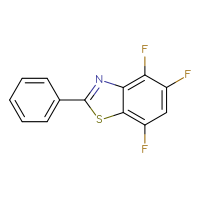 Chemical structure of 4,5,7-trifluoro-2-phenyl-1,3-benzothiazole - CSSB21253045962