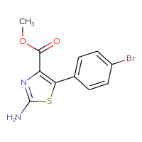Chemical structure of methyl 2-amino-5-(4-bromophenyl)-1,3-thiazole-4-carboxylate - CSSB00006009727