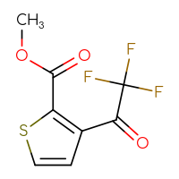 Chemical structure of methyl 3-(2,2,2-trifluoroacetyl)thiophene-2-carboxylate - CSSB00103121621