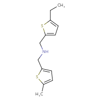 Chemical structure of [(5-ethylthiophen-2-yl)methyl][(5-methylthiophen-2-yl)methyl]amine - CSSB00005599041