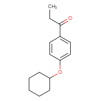 Chemical structure of 1-[4-(cyclohexyloxy)phenyl]propan-1-one - CSSB00019338555