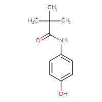 Chemical structure of N-(4-hydroxyphenyl)-2,2-dimethylpropanamide - CSSB00011235888