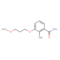 Chemical structure of 3-(3-methoxypropoxy)-2-methylbenzamide - CSSB01993091790
