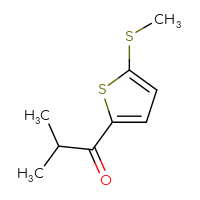 Chemical structure of 2-methyl-1-[5-(methylsulfanyl)thiophen-2-yl]propan-1-one - CSSB00020744699