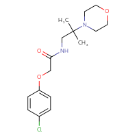 Chemical structure of 2-(4-chlorophenoxy)-N-[2-methyl-2-(morpholin-4-yl)propyl]acetamide - CSSS00026445477