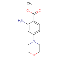 Chemical structure of methyl 2-amino-4-(morpholin-4-yl)benzoate - CSSB00020587131