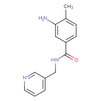 Chemical structure of 3-amino-4-methyl-N-[(pyridin-3-yl)methyl]benzamide - CSSB00000665008