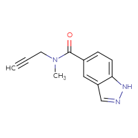 Chemical structure of N-methyl-N-(prop-2-yn-1-yl)-1H-indazole-5-carboxamide - CSSB00022739139