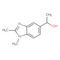Chemical structure of 1-(1,2-dimethyl-1H-1,3-benzodiazol-5-yl)ethan-1-ol - CSSB00010324819