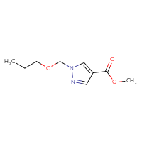 Chemical structure of methyl 1-(propoxymethyl)-1H-pyrazole-4-carboxylate - CSSB06358673016