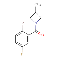 Chemical structure of 1-(2-bromo-5-fluorobenzoyl)-3-methylazetidine - CSSB00022635799