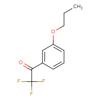 Chemical structure of 2,2,2-trifluoro-1-(3-propoxyphenyl)ethan-1-one - CSSB00010186834