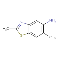 Chemical structure of 2,6-dimethyl-1,3-benzothiazol-5-amine - CSSB00009870957