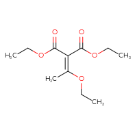 Chemical structure of 1,3-diethyl 2-(1-ethoxyethylidene)propanedioate - CSSB00010730605