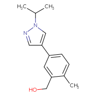 Chemical structure of {2-methyl-5-[1-(propan-2-yl)-1H-pyrazol-4-yl]phenyl}methanol - CSSB06421844489