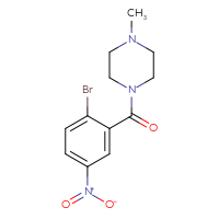 Chemical structure of 1-(2-bromo-5-nitrobenzoyl)-4-methylpiperazine - CSSB00003250201