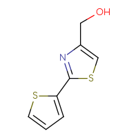 Chemical structure of [2-(thiophen-2-yl)-1,3-thiazol-4-yl]methanol - CSSB00011219449
