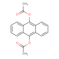 Chemical structure of 10-(acetyloxy)anthracen-9-yl acetate - CSSB00025767756