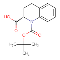 Chemical structure of (2S)-1-[(tert-butoxy)carbonyl]-1,2,3,4-tetrahydroquinoline-2-carboxylic acid - CSSB00015189354