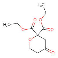 Chemical structure of 2,2-diethyl 4-oxooxane-2,2-dicarboxylate - CSSB06630657908