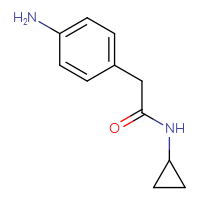 Chemical structure of 2-(4-aminophenyl)-N-cyclopropylacetamide - CSSB00011193762
