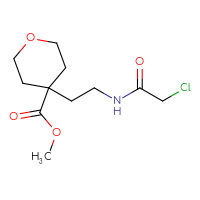 Chemical structure of methyl 4-[2-(2-chloroacetamido)ethyl]oxane-4-carboxylate - CSSB21332081170