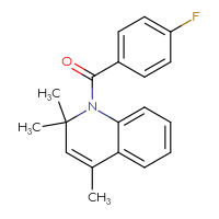 Chemical structure of 1-(4-fluorobenzoyl)-2,2,4-trimethyl-1,2-dihydroquinoline - CSSB00020599717