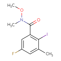 Chemical structure of 5-fluoro-2-iodo-N-methoxy-N,3-dimethylbenzamide - CSSB01045818392