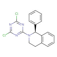 Chemical structure of (1S)-2-(4,6-dichloro-1,3,5-triazin-2-yl)-1-phenyl-1,2,3,4-tetrahydroisoquinoline - CSSB21332060391