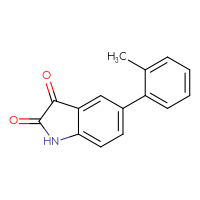 Chemical structure of 5-(2-methylphenyl)-2,3-dihydro-1H-indole-2,3-dione - CSSB00020586176