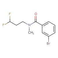 Chemical structure of 3-bromo-N-(3,3-difluoropropyl)-N-methylbenzamide - CSSB00124613773