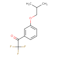 Chemical structure of 2,2,2-trifluoro-1-[3-(2-methylpropoxy)phenyl]ethan-1-one - CSSB00103157136