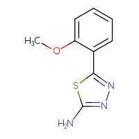 Chemical structure of 5-(2-methoxyphenyl)-1,3,4-thiadiazol-2-amine - CSSB00000721760